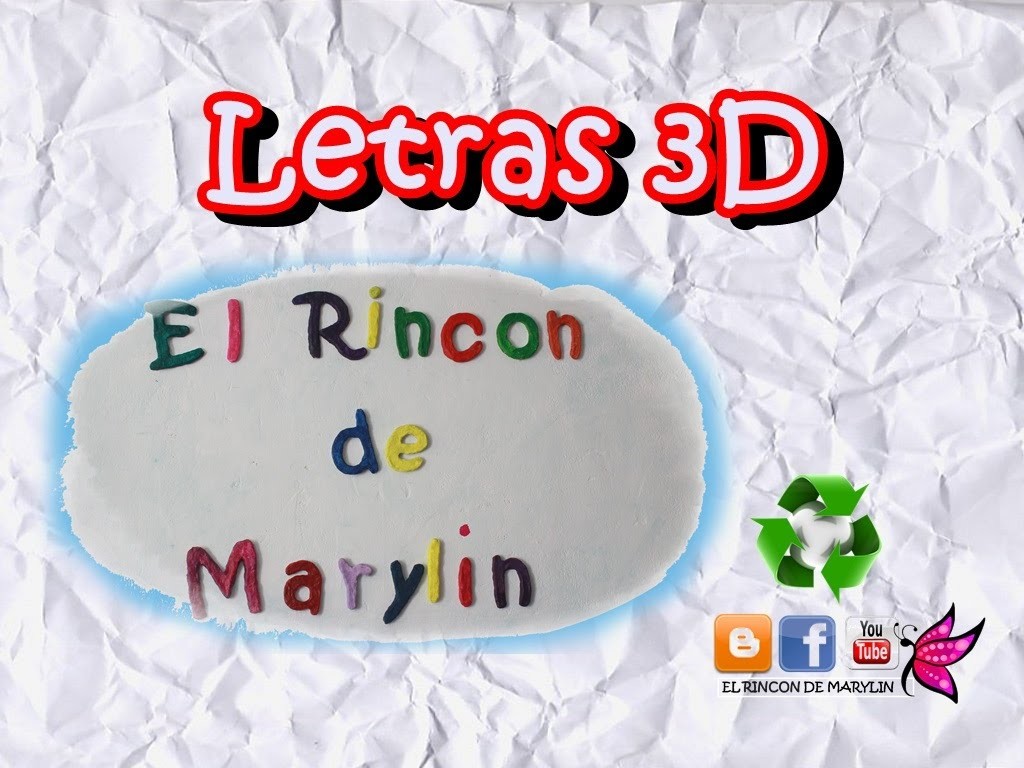 Diy,Letras en 3D de carton, Logotipo del canal. Manualidades faciles