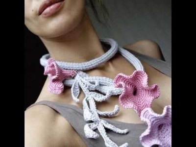 Hermosos collares para dama tejidos a crochet