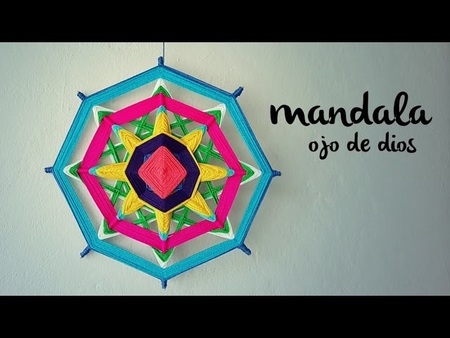 MANDALA TEJIDO | Ojo de Dios (ENGLISH SUB) | tutorial paso a paso AHUYAMA CROCHET