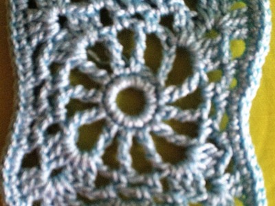 Cuadrado sol a GANCHILLO |  CROCHET SUN GRANNY SQUARE