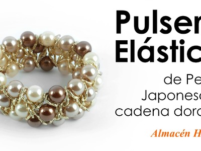 Tutorial - Pulsera Elastica de Perlas y Cadena