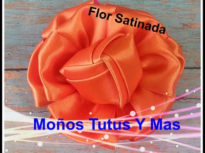 Como hacer FLOR SATINADA Paso a Paso SATIN KANZASHI FLOWER Tutorial DIY How To PAP