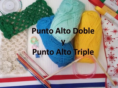 Cómo hacer Punto Alto Doble y Punto Alto Triple en Crochet