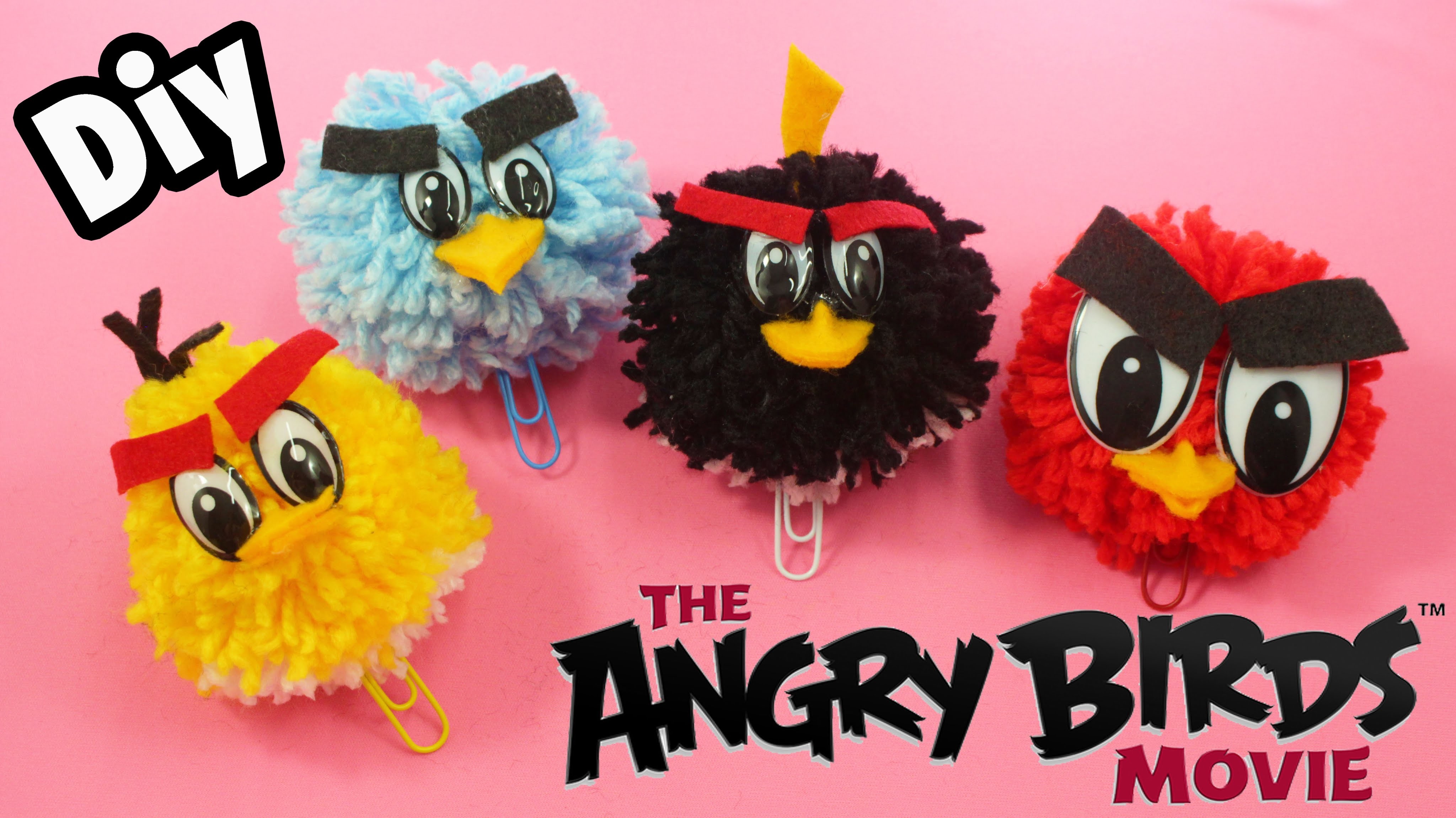 DIY ANGRY BIRDS TOYS - HOW TO MAKE ANGRY BIRDS BOOKMARK (•◡•)|