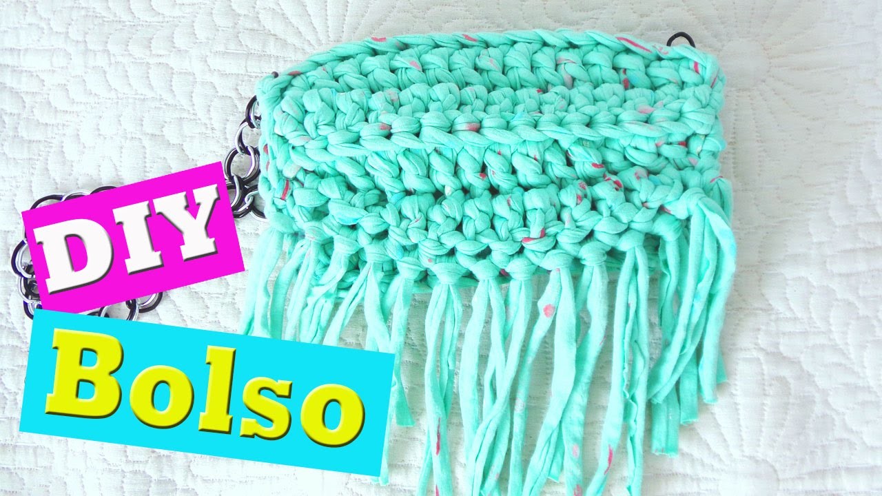 DIY bolso de flecos hecho en crochet