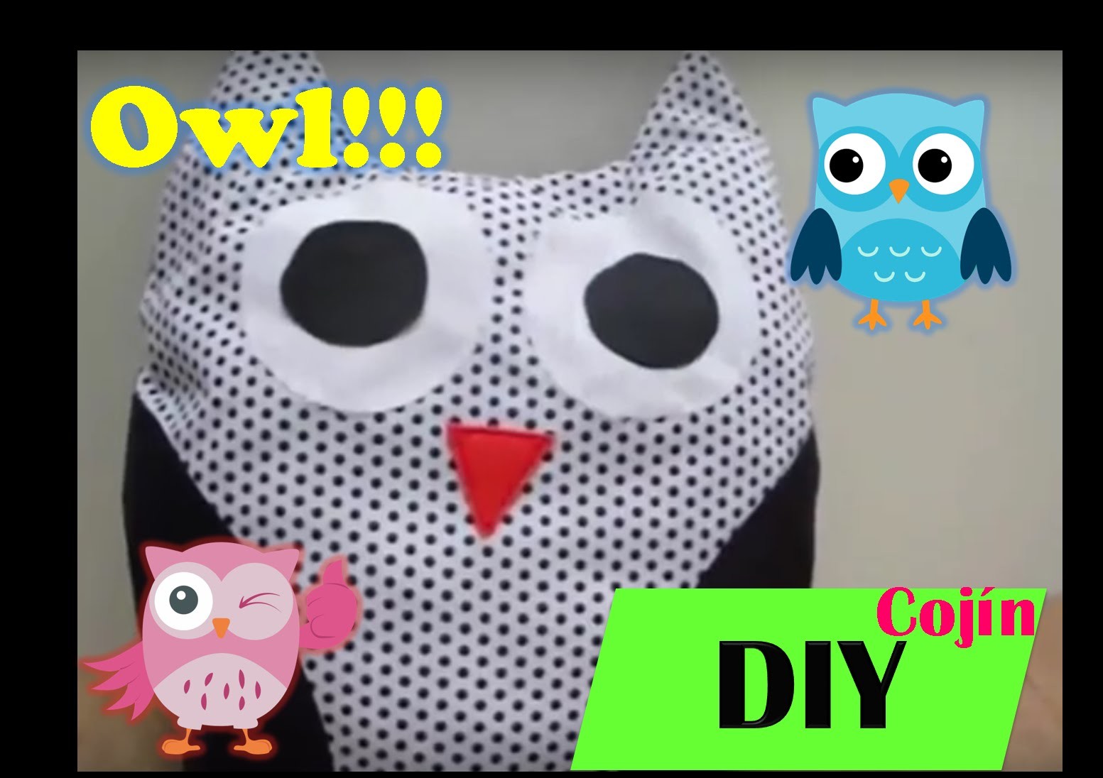 DIY Cojin en forma de Buho. owl pillow