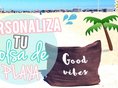 DIY: PERSONALIZA TU BOLSO DE PLAYA FÁCIL Y RÁPIDO | Sonia Ruiz