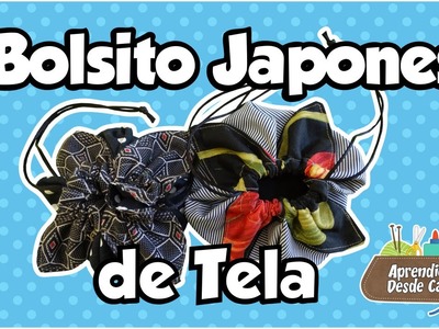 Bolsito Japones de Tela en forma de Flor DIY Costura