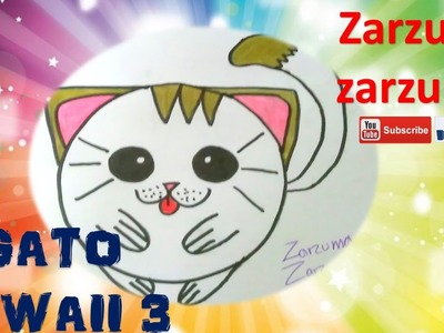 COMO DIBUJAR UN GATO KAWAII FACIL Y RAPIDO DIY SERIE 3