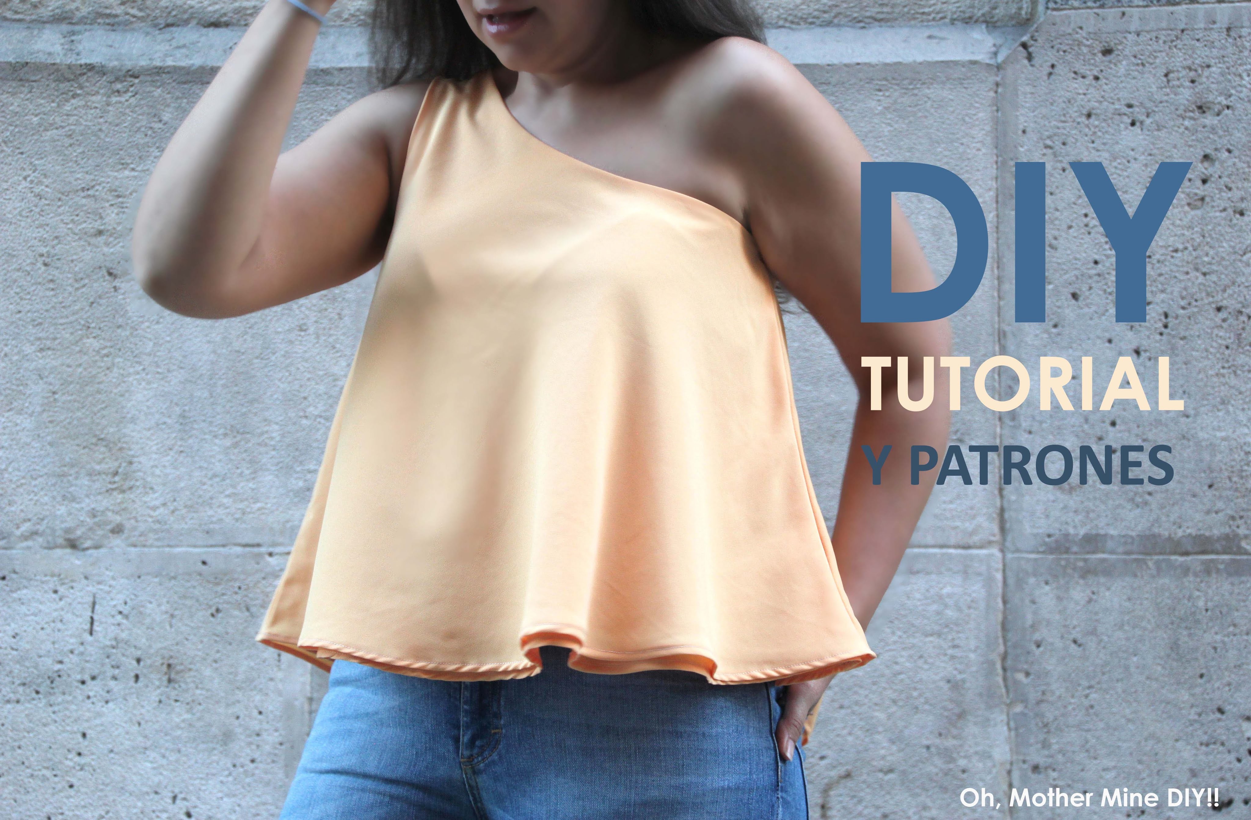 DIY Tutorial y patrones: Blusa asimetrica