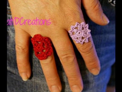 Accesorio tejido tejido a crochet anillos