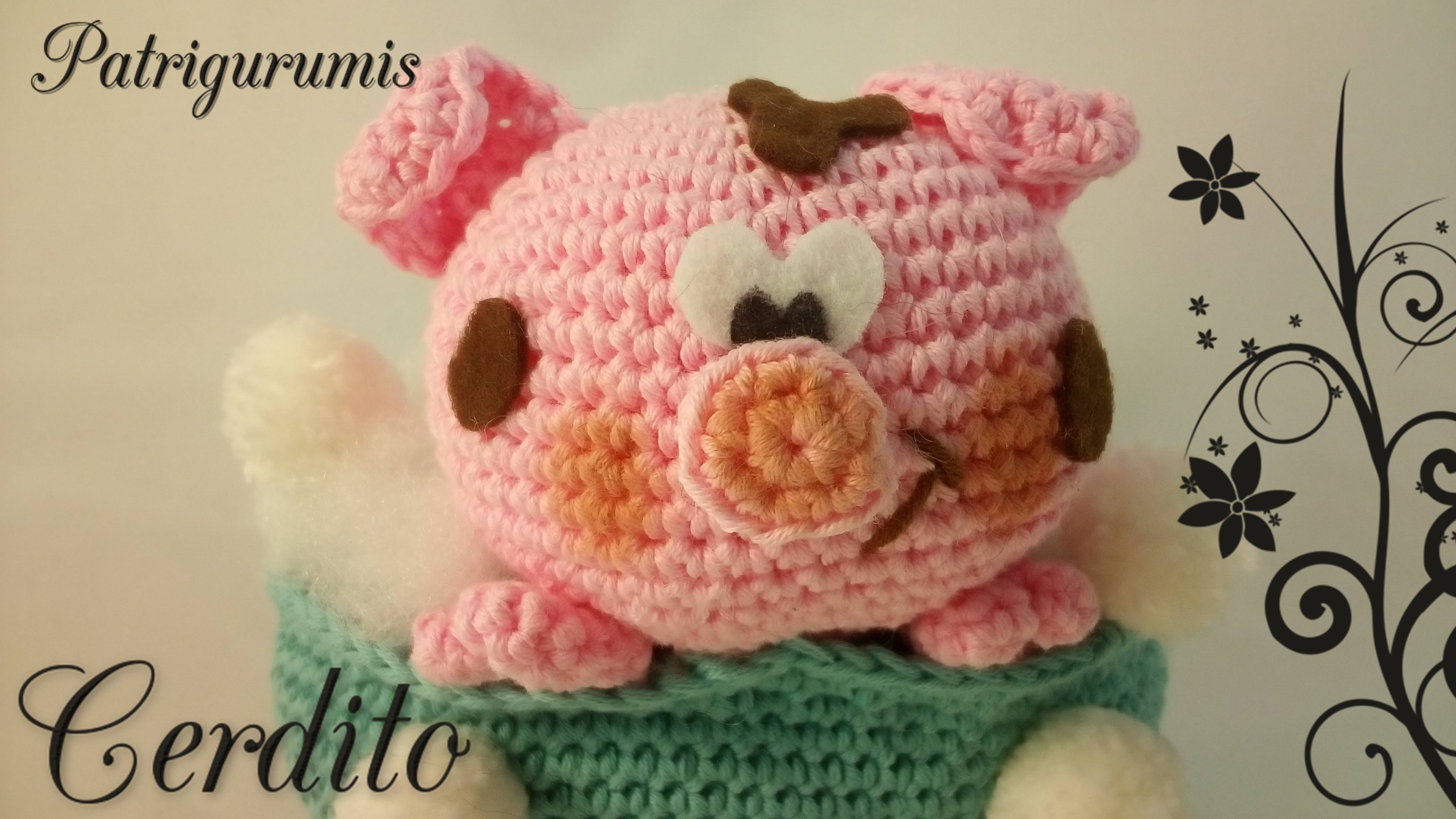 DIY Cerdito con bañera  amigurumi en ganchillo - Crochet