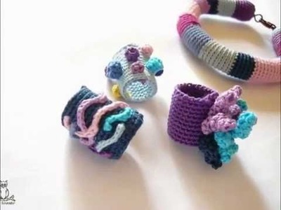 Hermosos anillos tejidos a crochet