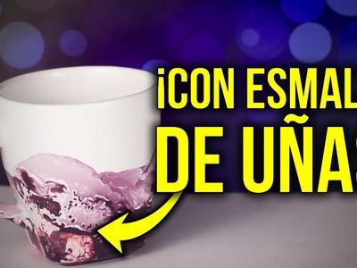 ☕ TAZAS con ESMALTE de uñas (manualidades)