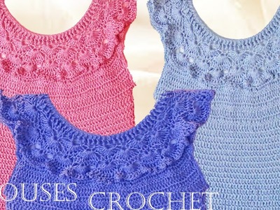 Blusa tejida a crochet  - Make Knitting beautiful blouses for summer