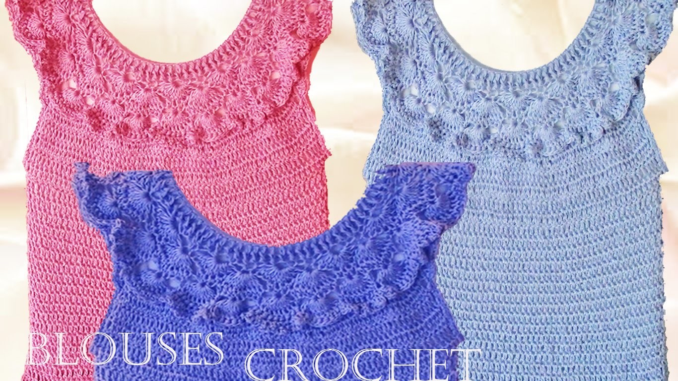 Blusa tejida a crochet  - Make Knitting beautiful blouses for summer