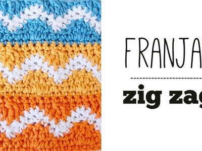PUNTO ZIG ZAG en franjas de colores a CROCHET | TUTORIAL PASO A PASO · Ahuyama Crochet
