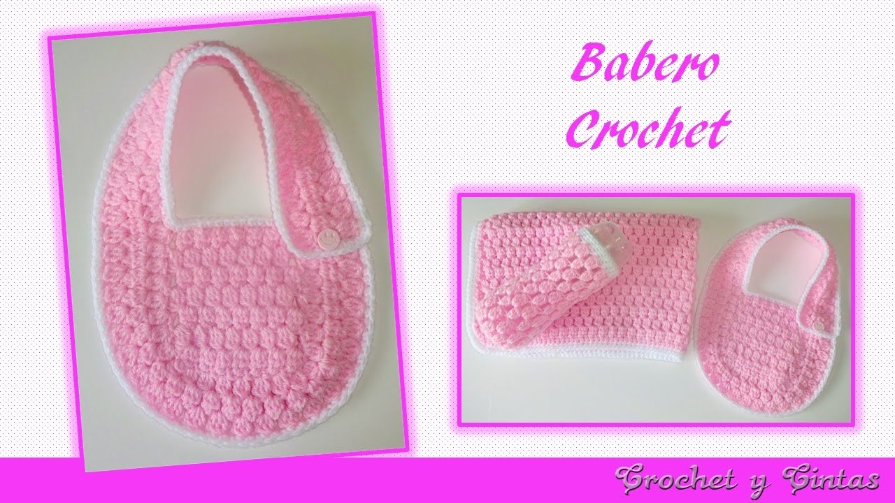 Babero tejido a crochet (ganchillo) para bebés