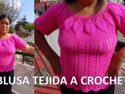 BLUSA de Hojas Tejida a crochet PARTE 1 de 2