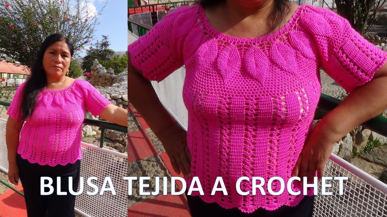 BLUSA de Hojas Tejida a crochet PARTE 1 de 2