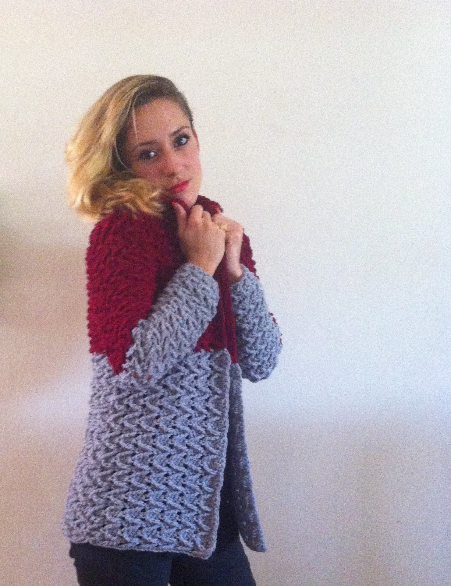 Crochet: Abrigo cardigan chaqueta mujer tejido a crochet parte 3.3