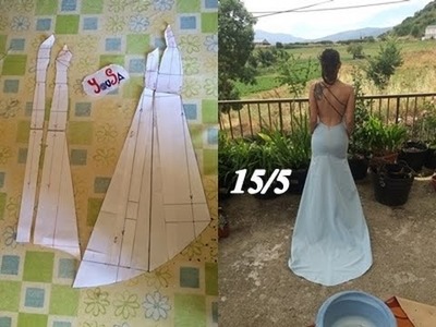 CROCHET IRLANDES- Vestido de novia Tutorial 15.5 Modificaciones Patron trasero y Falda Trasera