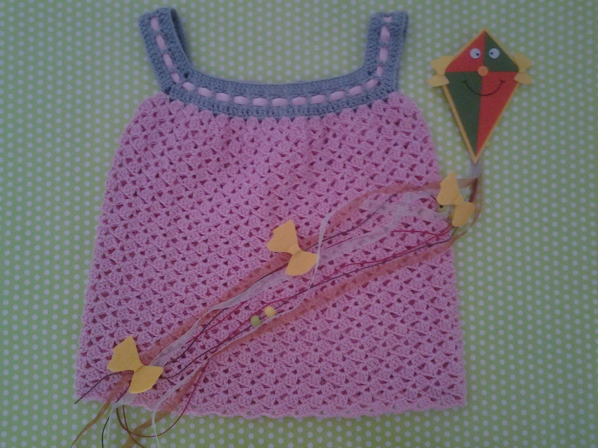 Vestido de verano para niña a crochet