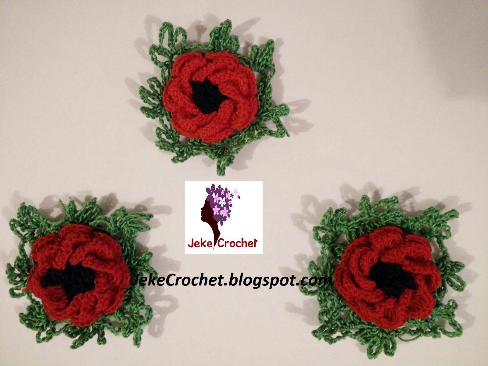 Amapola - Papavero - Poppy Flower (modelo 1) - Crochet- Ganchillo - Uncinetto. Paso a Paso