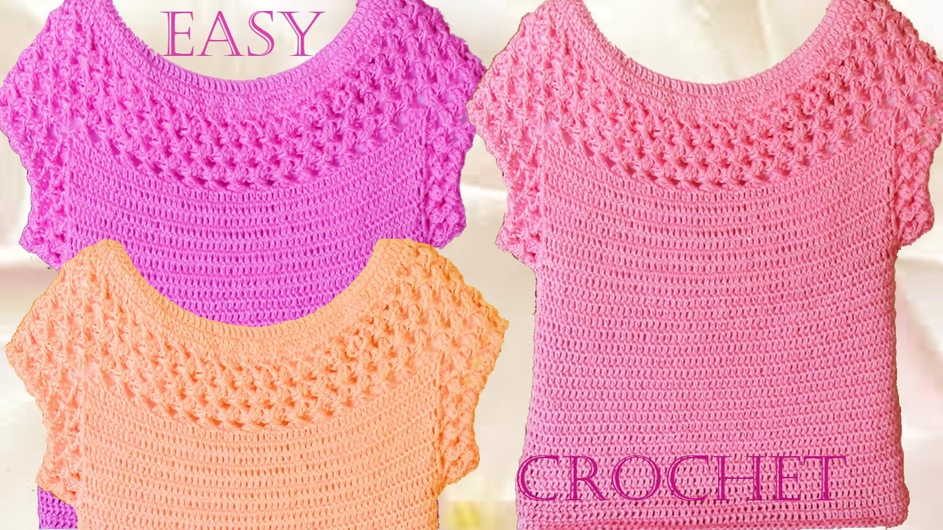 Blusa en punto entrecruzado tejida a Crochet - Learn crochet knitting