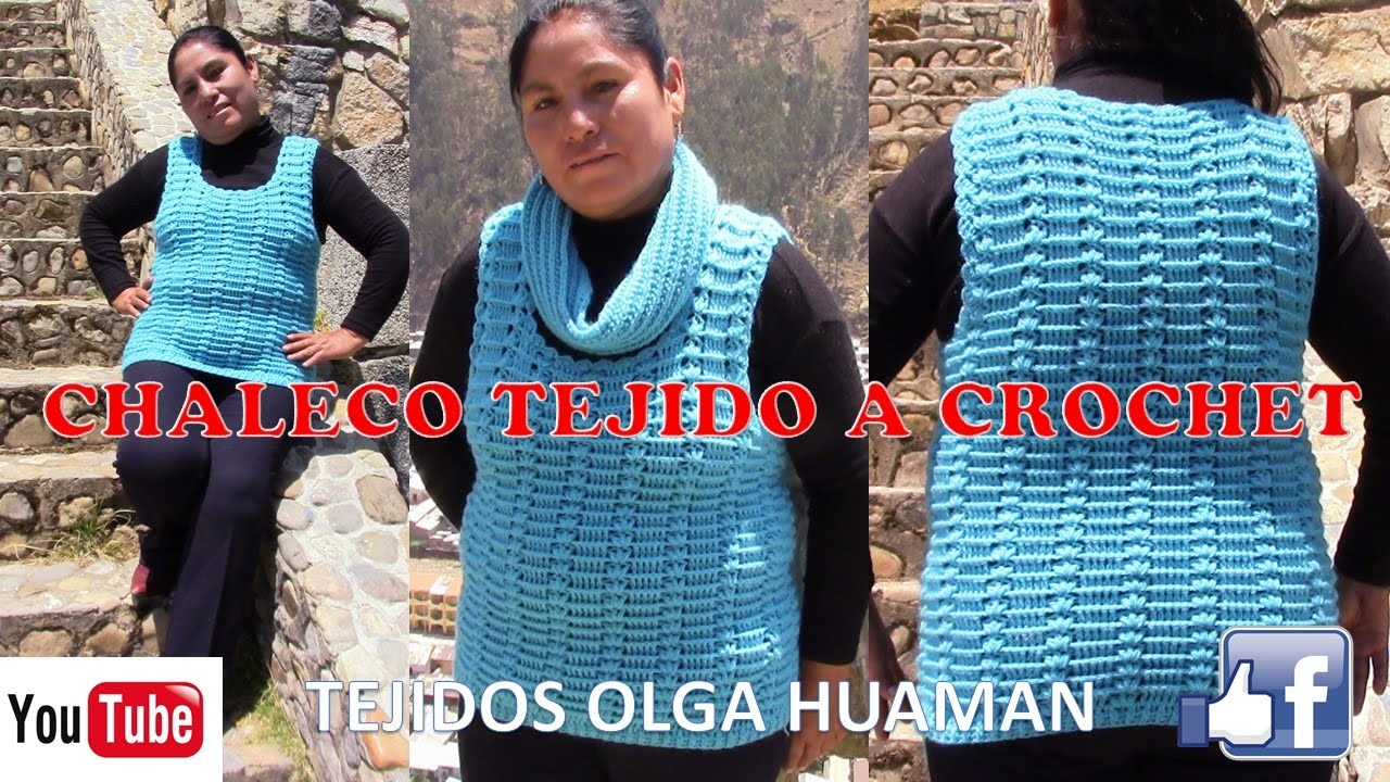 Chaleco Tejido a crochet -  TEJIDOS OLGA HUAMAN