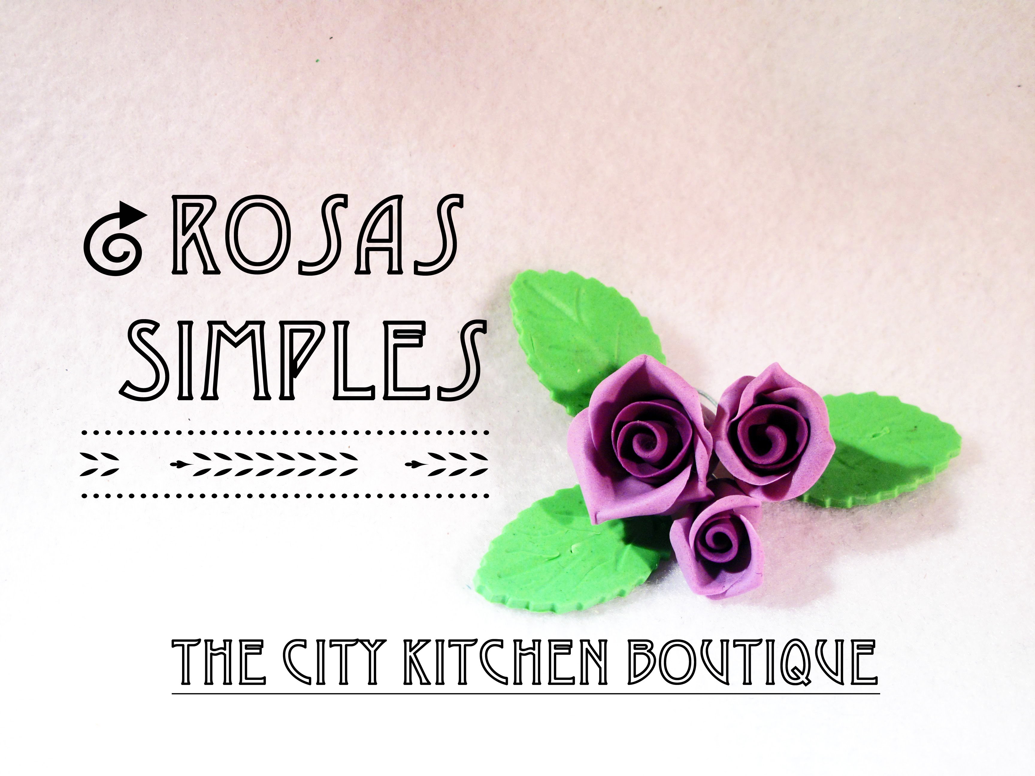 Como hacer Rosas Simples para Cupcakes | How to make Simple Roses for Cupcakes | Fondant