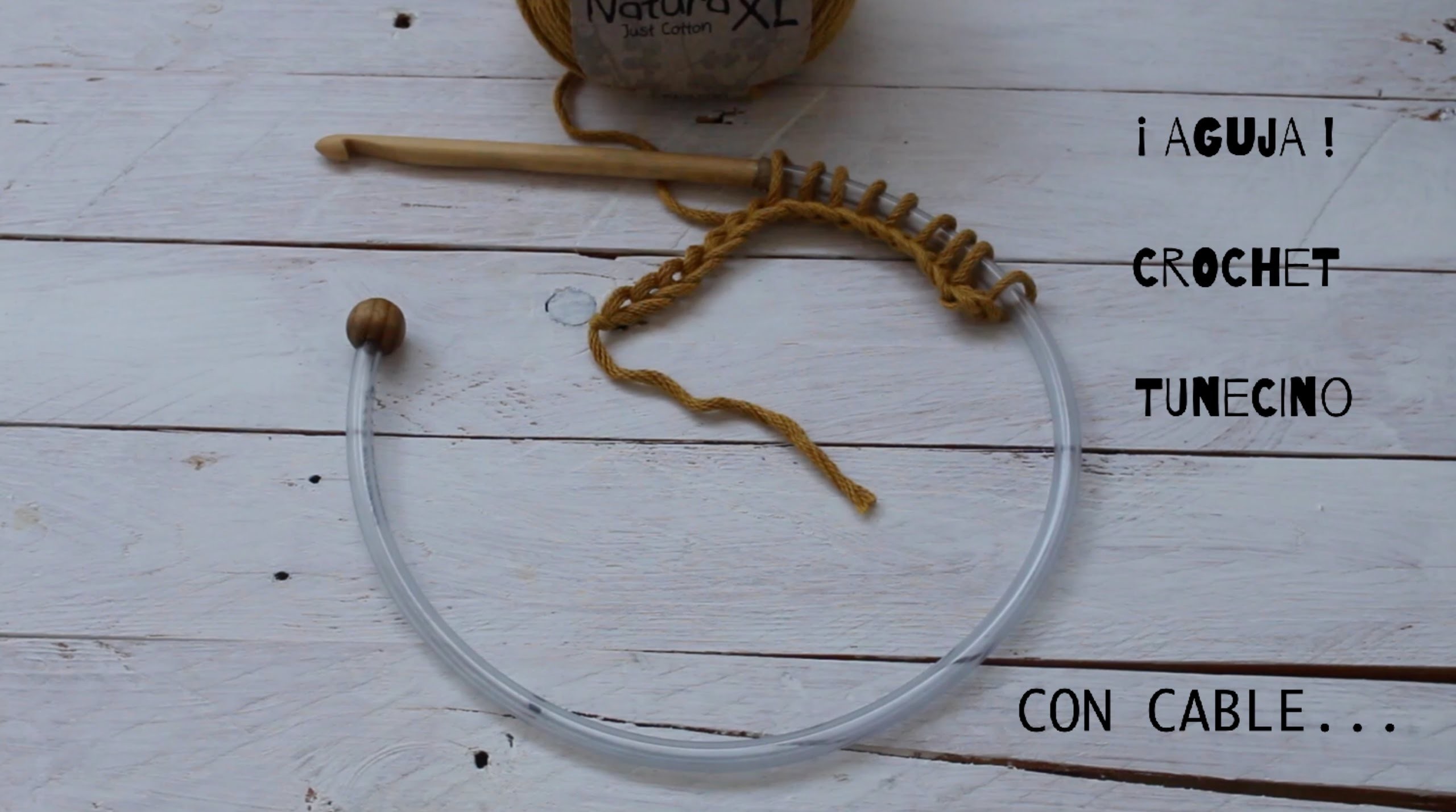 Como hacer una Aguja Crochet Tunecino con CABLE I cucaditasdesaluta