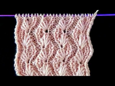 Cómo Tejer RAMOS DE FLORES - How to knit Flowers  2 Agujas (383)