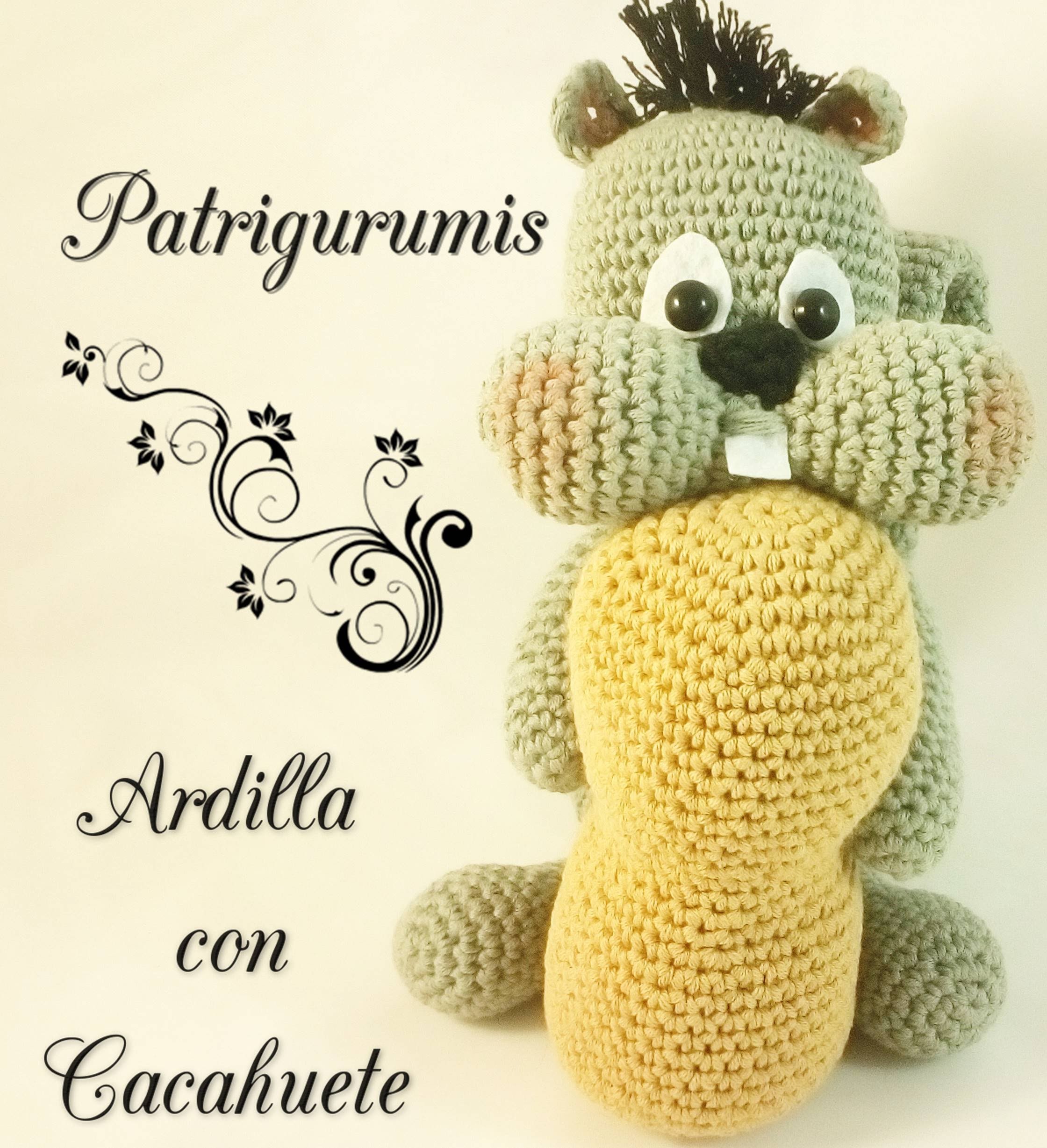 DIY Ardilla con cacahuete amigurumi en ganchillo - Crochet