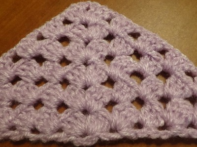 Puntada triangular a crochet. Muestra No. 71