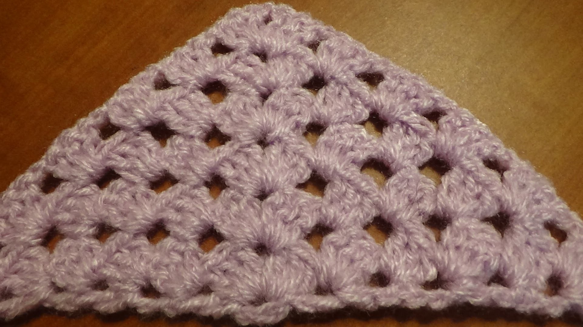 Puntada triangular a crochet. Muestra No. 71