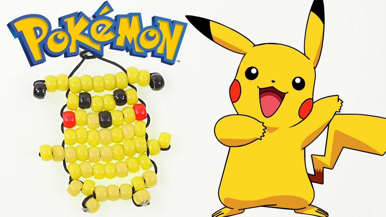 Como Hacer un Llavero de Pikachu con Beads ★ Manualidades DIY Pokemon Go Para Niños