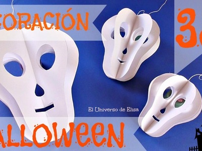 Decoración para Halloween.Día de los Muertos, Calavera 3D, Paper Skull, Halloween Decoration