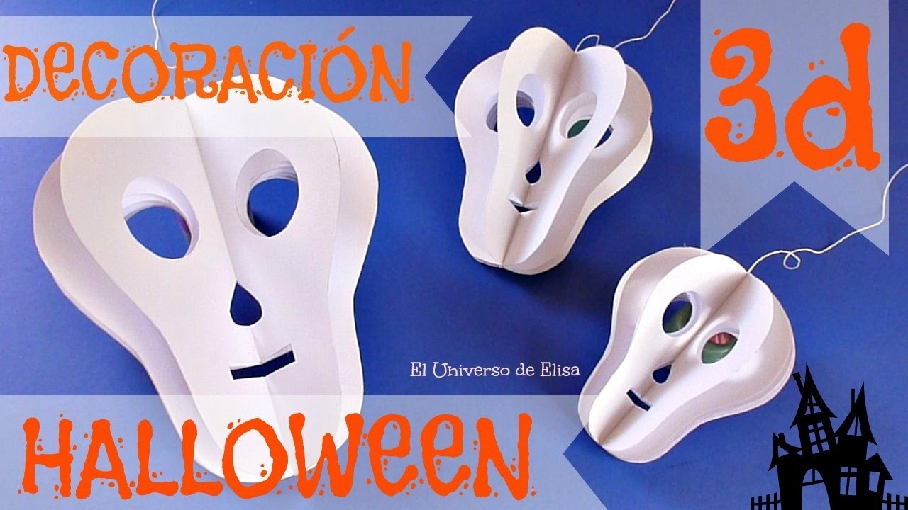 Decoración para Halloween.Día de los Muertos, Calavera 3D, Paper Skull, Halloween Decoration