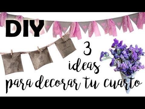 DIY ♥ 3 ideas para decorar tu cuarto con yute ♥ Decoración
