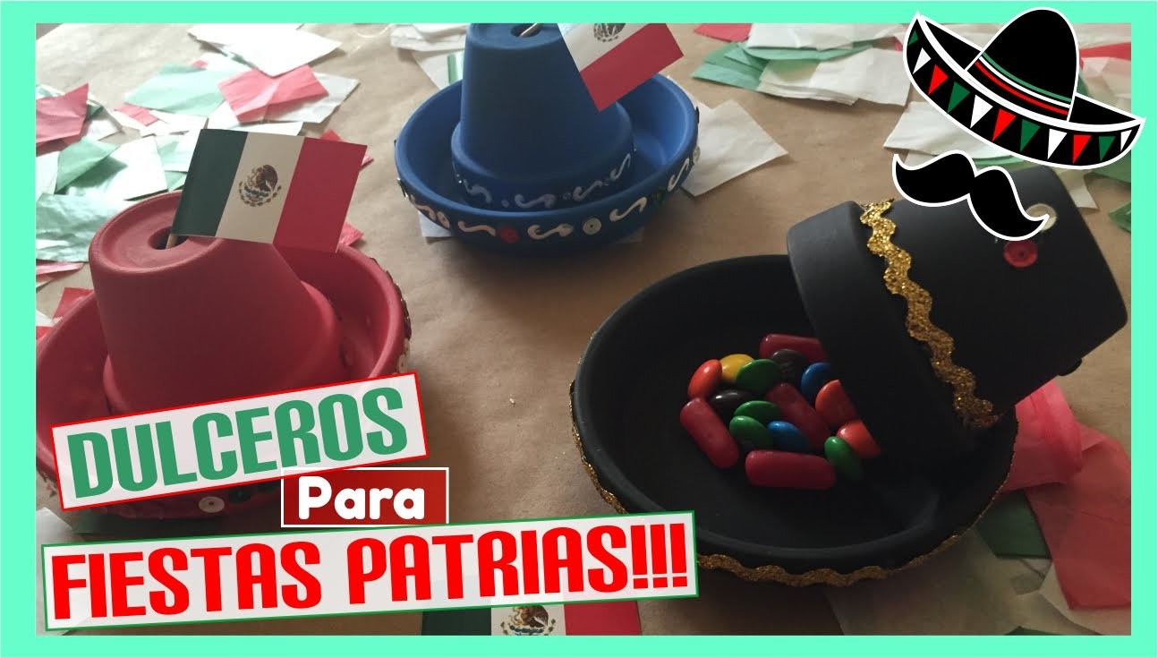 DIY Decoraciones.Dulceros para fiestas patrias!!! - Sombrero de mariachi!