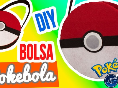 ¡Bolsa de Cartón y Tela de Pokebola! | DIY Bolsa Sin Coser ✄ | Manualidades Pokemon | Catwalk ❤