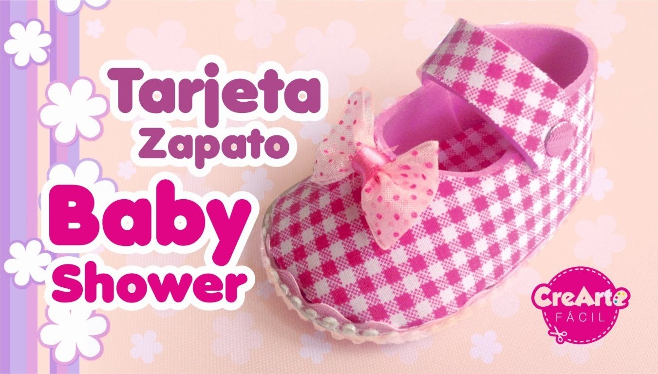 Tarjeta Baby Shower Zapato bebe - Recordatorio Fácil DIY