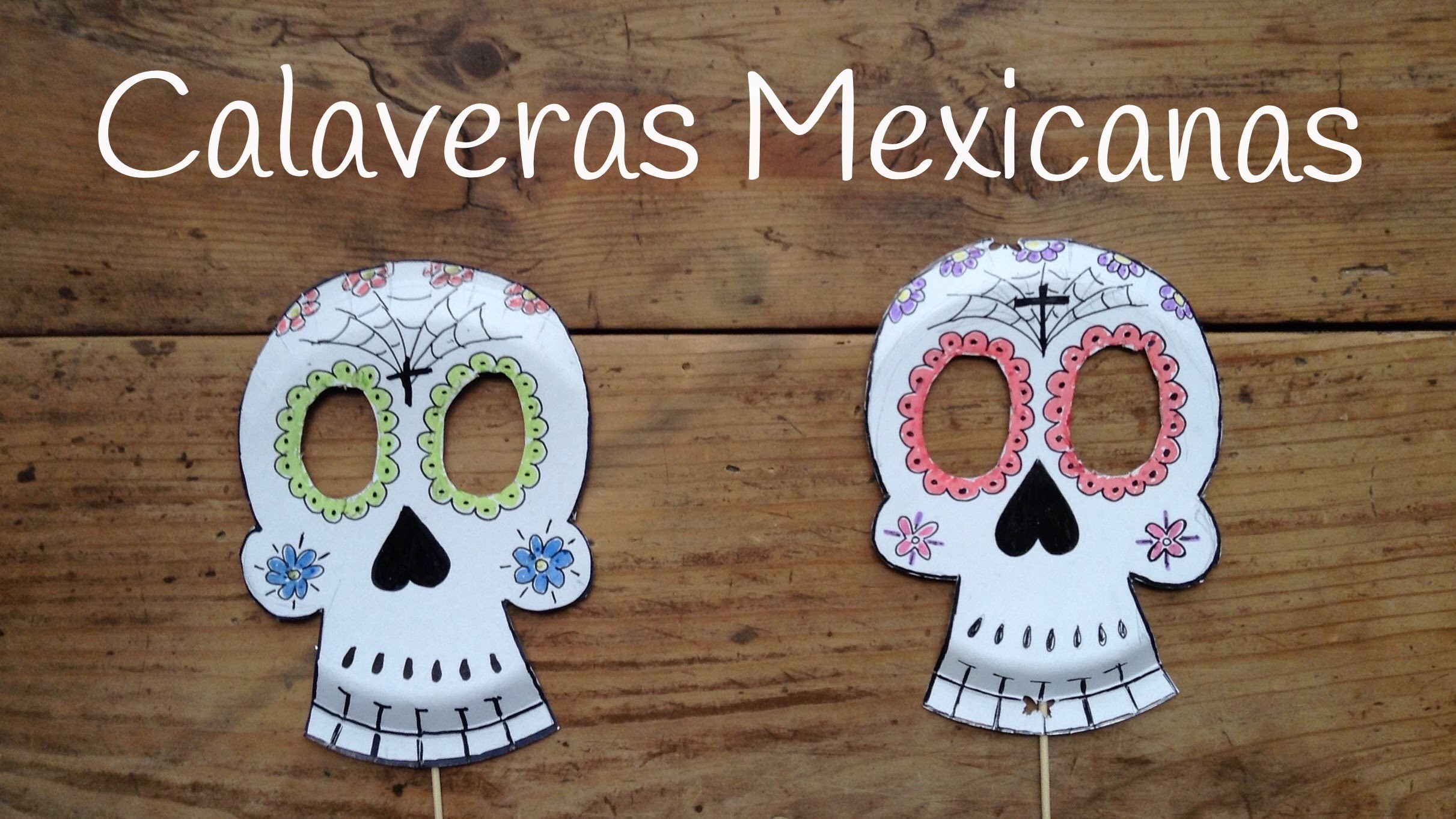 Cómo dibujar CALAVERAS MEXICANAS | Manualidades para niños con PLATOS DE PAPEL