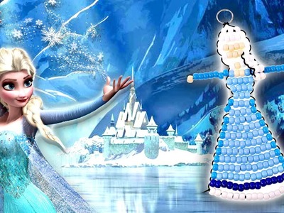 Como Hacer Un Llavero de Elsa con Bolitas (Beads) de Frozen ❅ Manualidades DIY Disney DCTC