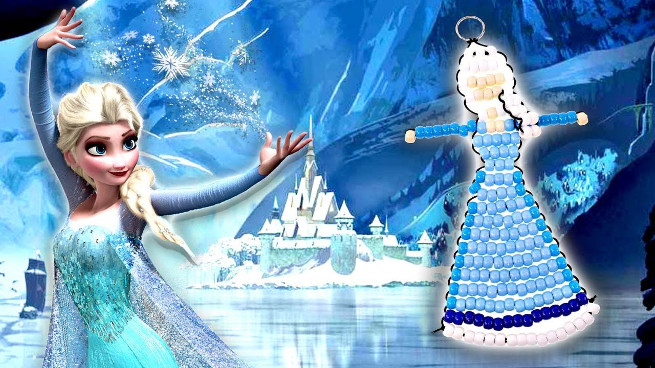 Como Hacer Un Llavero de Elsa con Bolitas (Beads) de Frozen ❅ Manualidades DIY Disney DCTC