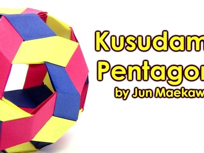 Origami Kusudama Pentagono by Jun Maekawa - Yakomoga Origami tutorial