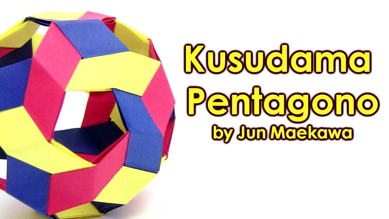 Origami Kusudama Pentagono by Jun Maekawa - Yakomoga Origami tutorial
