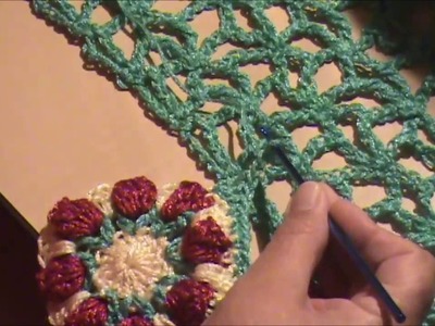 BLUSON CALADO tejido a crochet 3 de 4 (cuadros y armado)