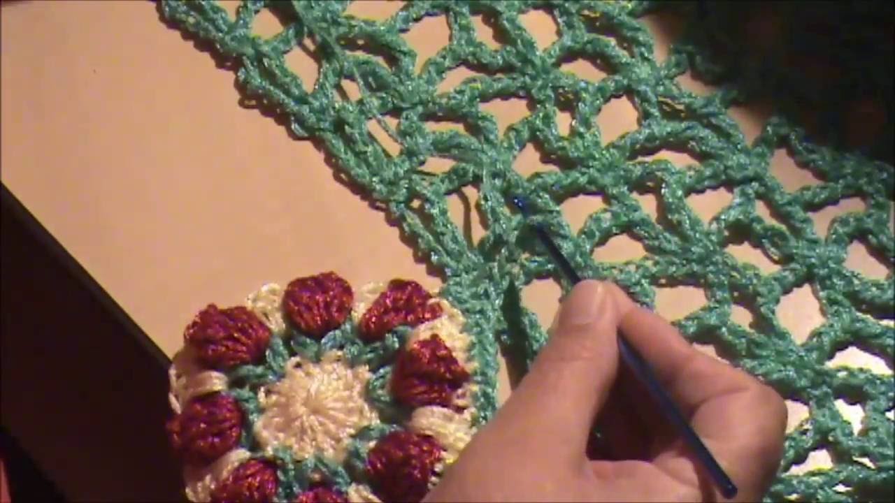 BLUSON CALADO tejido a crochet 3 de 4 (cuadros y armado)